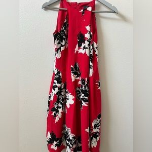 Adrianna Papell Floral Red Dress